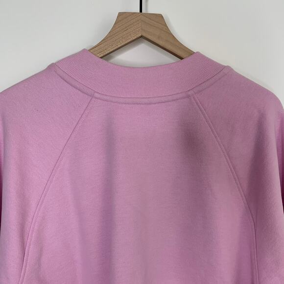 ALO YOGA Heavyweight Offline Cotton Blend Sweatshirt In Sugarplum Pink Medium - Picture 6 of 13
